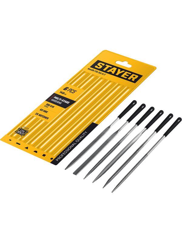 STAYER 140 мм, 6 предм., набор надфилей (1603-10-H6)