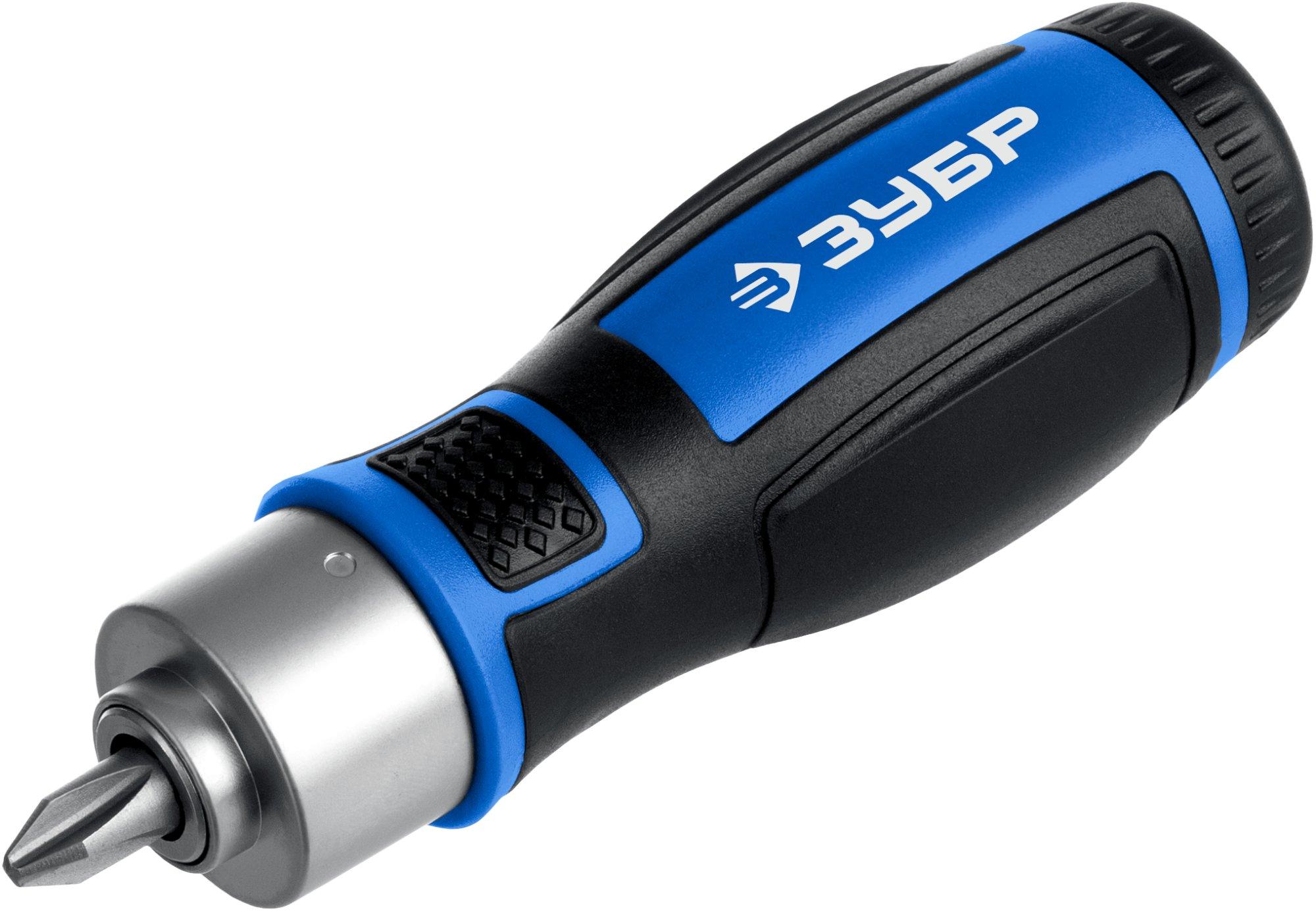 ЗУБР 6 предм., Реверсивная отвертка с насадками (25171)