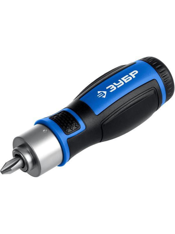 ЗУБР 6 предм., Реверсивная отвертка с насадками (25171)