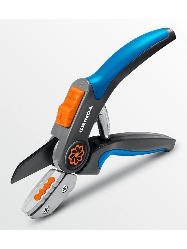 GRINDA P-56, 205 мм, легированная сталь, двухкомпонентные рукоятки, контактный секатор, PROLine (23456)