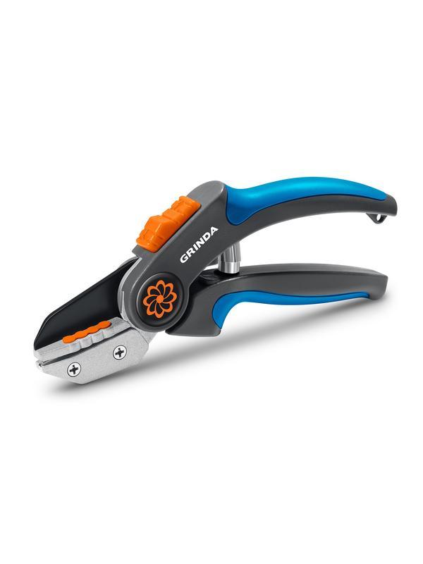 GRINDA P-56, 205 мм, легированная сталь, двухкомпонентные рукоятки, контактный секатор, PROLine (23456)
