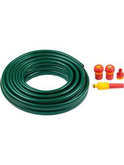 GRINDA шланг 3/4″, x 15 м, наконечник-распылитель, поливочная арматура, поливочный набор (428497-3/4-15)