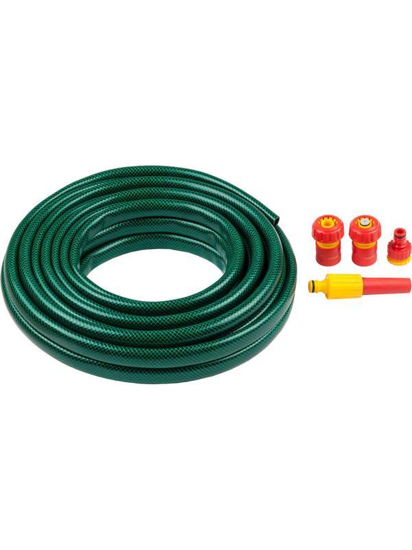 GRINDA шланг 3/4″, x 15 м, наконечник-распылитель, поливочная арматура, поливочный набор (428497-3/4-15)