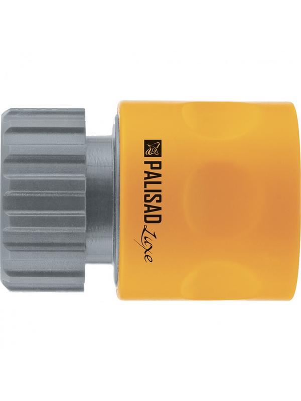 Соединитель пластмассовый, быстросъемный, внутренняя резьба 3/4, аквастоп, однокомпонентный Palisad Luxe