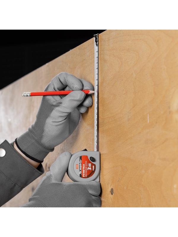 Рулетка Fine,3 м х 16 мм,пластиковый корпус Matrix