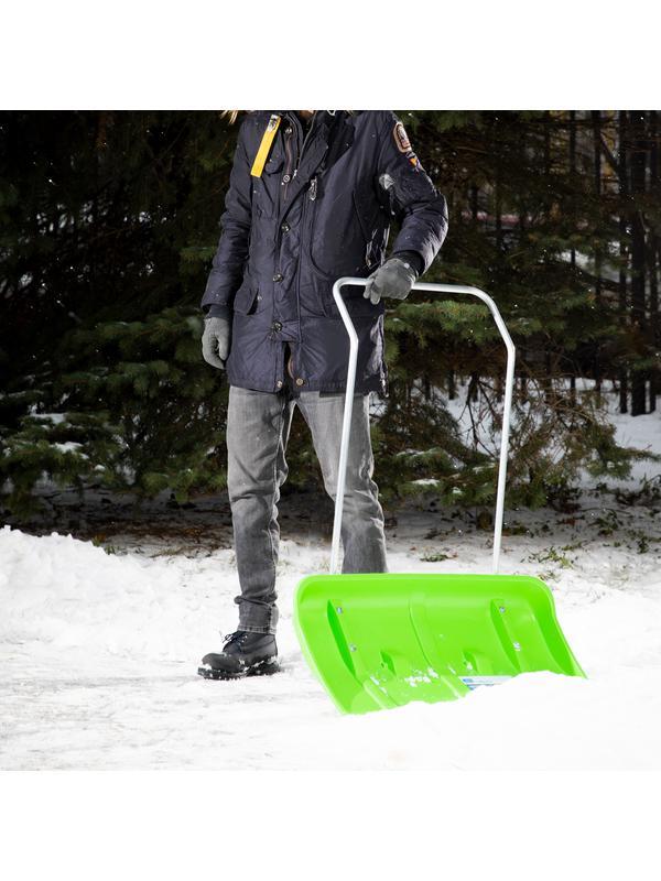 Движок для уборки снега пластиковый, 815 х 440 х 1150 мм, алюминиевая рукоятка, Россия, Сибртех