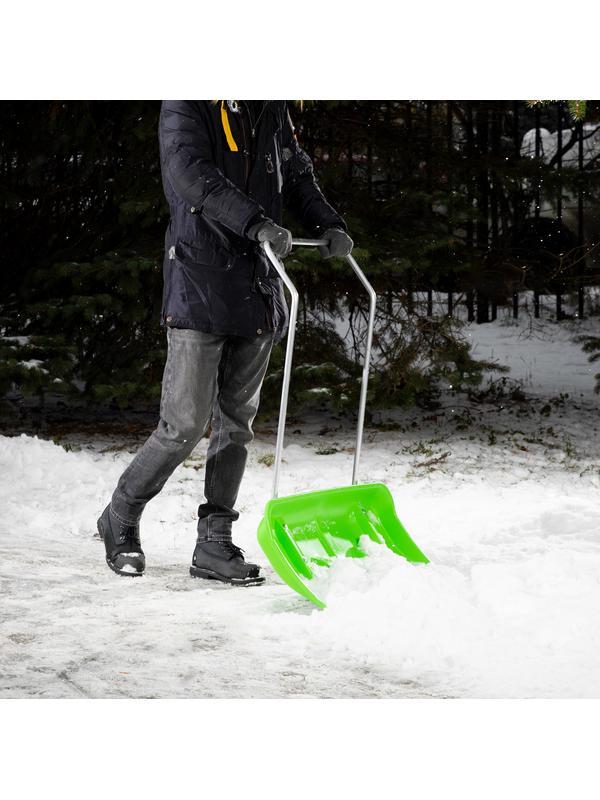 Движок для уборки снега пластиковый, 815 х 440 х 1150 мм, алюминиевая рукоятка, Россия, Сибртех