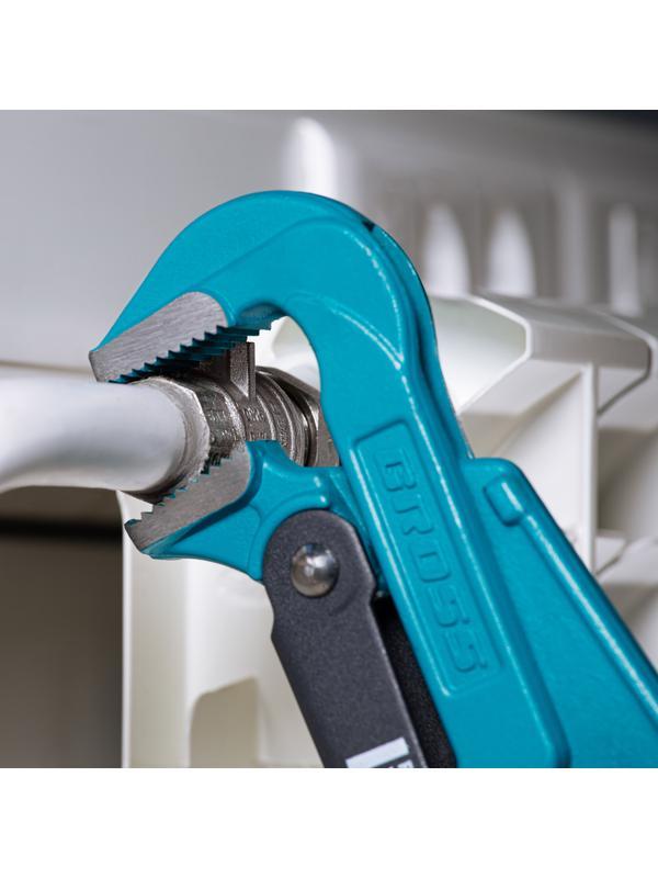 Ключ трубный рычажный 1.5, №2, цельнокованый, CrV, тип 