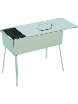 Коптильня двухъярусная 500 x 270 x 175 мм, нержавеющая сталь, 0.8 мм, с поддоном, на ножках, Россия Camping Palisad