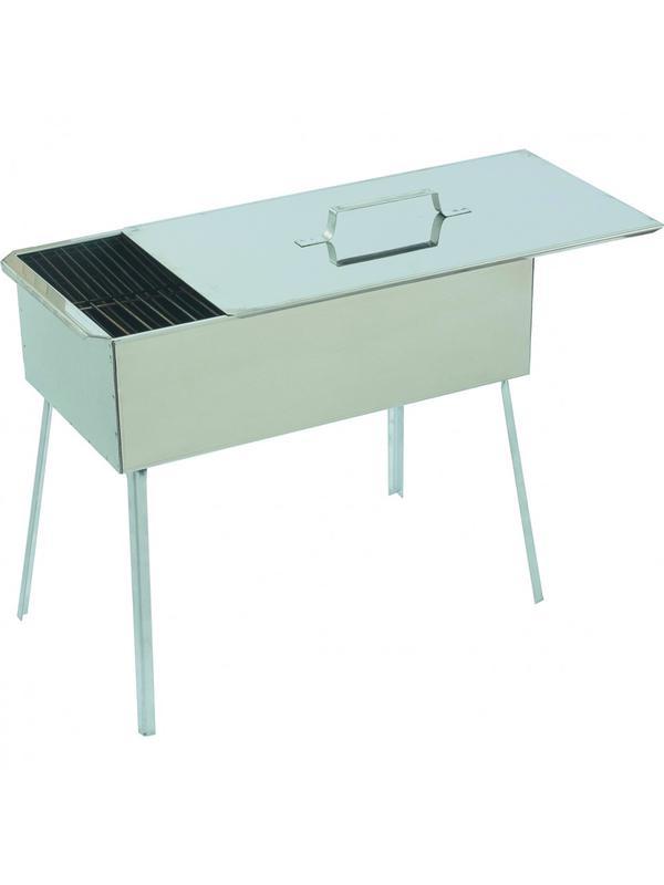 Коптильня двухъярусная 500 x 270 x 175 мм, нержавеющая сталь, 0.8 мм, с поддоном, на ножках, Россия Camping Palisad