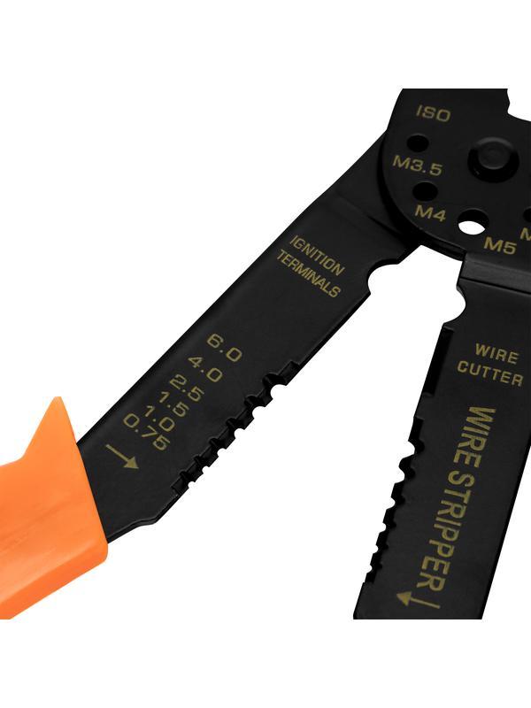 Щипцы, 210 мм, для зачистки электропроводов и обжима контактных кле мм, 1.5-6.5 мм Sparta