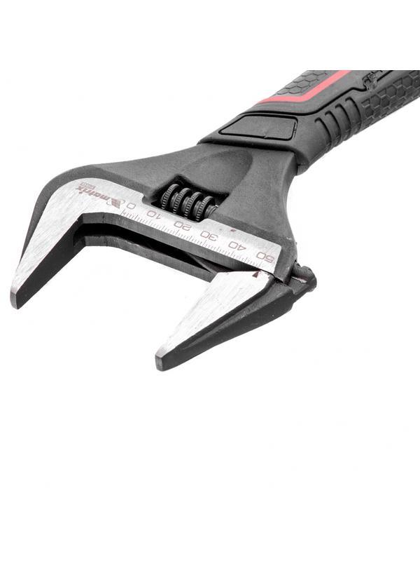 Ключ разводной, тонкие губки, фосфатированный, двухкомпонентная рукоятка, 200 мм, PRO Matrix