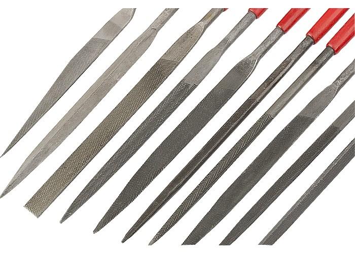 Набор надфилей, 160 х 4 мм, 10 шт, обрезиненные рукоятки Matrix
