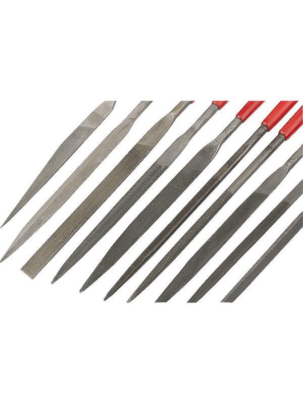 Набор надфилей, 160 х 4 мм, 10 шт, обрезиненные рукоятки Matrix