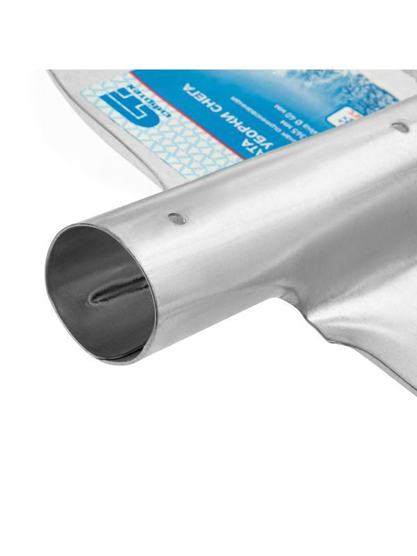 Лопата для уборки снега стальная оцинкованная, 330 х 365 мм, без черенка, Россия, Сибртех