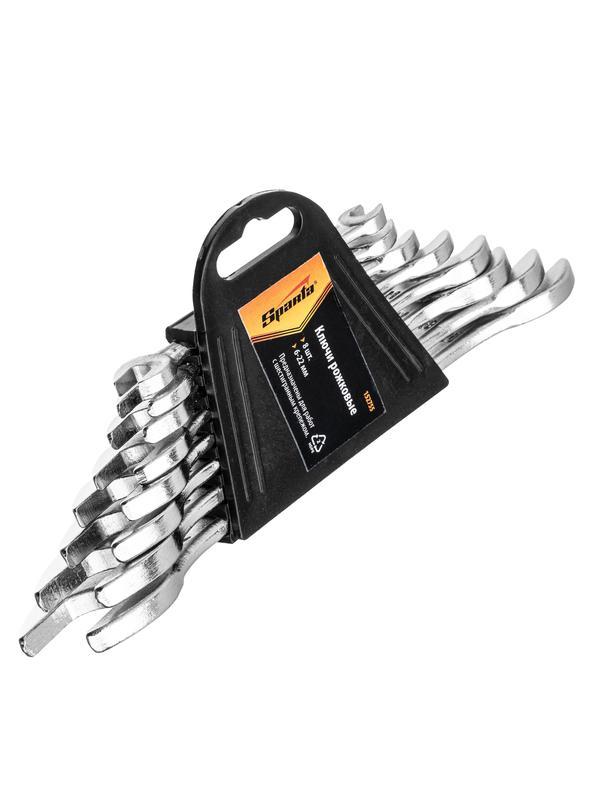 Набор ключей рожковых, 6 х 22 мм, 8 шт, хромированные Sparta