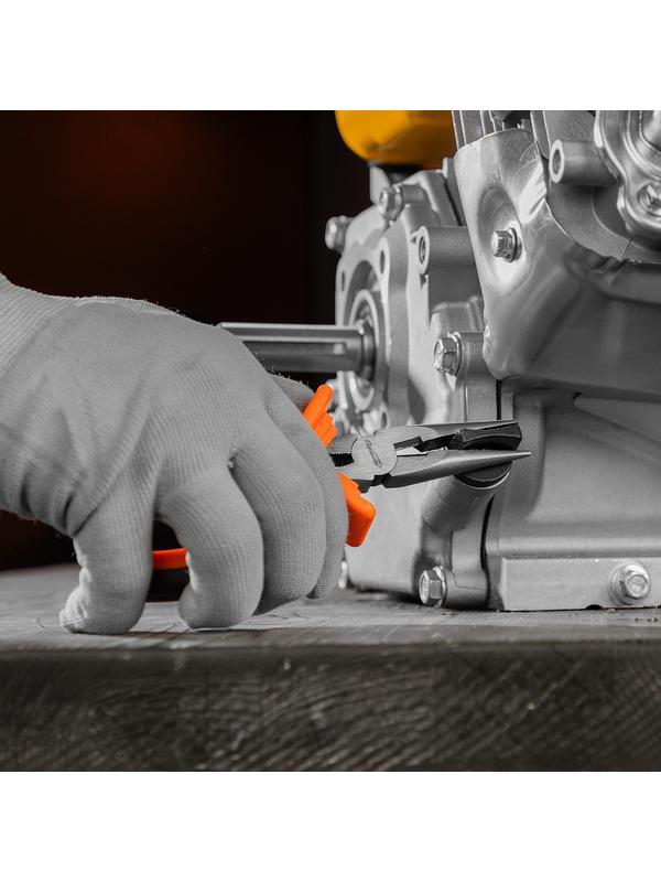 Длинногубцы прямые Comfort, 160 мм ,шлифованные, двухкомпонентные рукоятки Sparta