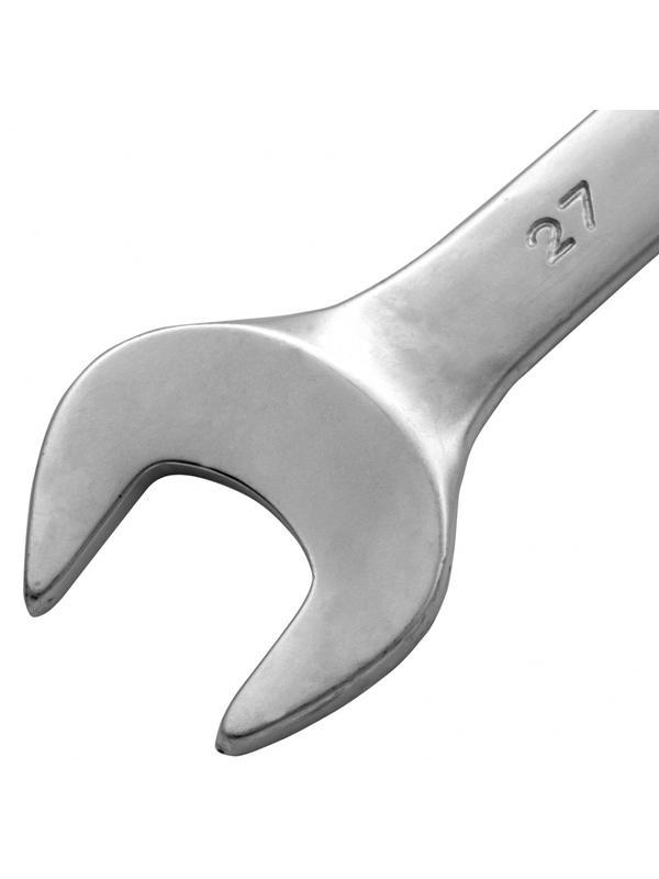 Ключ комбинированный, 27 мм, CrV, матовый хром Matrix