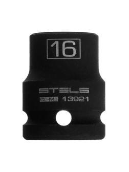 Головка ударная шестигранная, 16 мм, 1/2, CrMo Stels