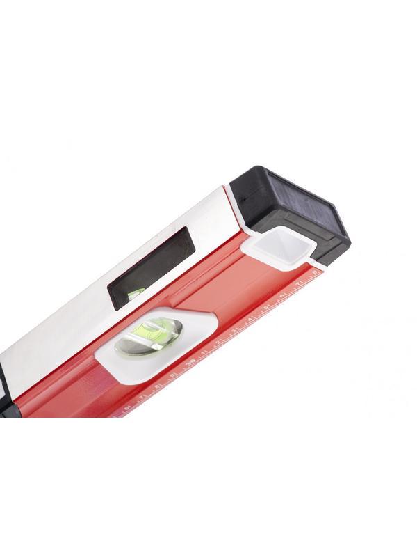 Уровень алюминиевый, магнит, фрезерованный, 3 глазка (1 зеркальный), двухкомпонентные рукоятки, 1200 мм Matrix