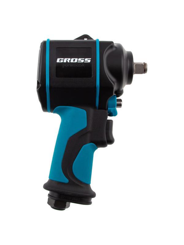 Гайковерт пневматический ударный G985K2, 1/2, 610Нм 9000 об/мин, с набором 17 предметов Gross