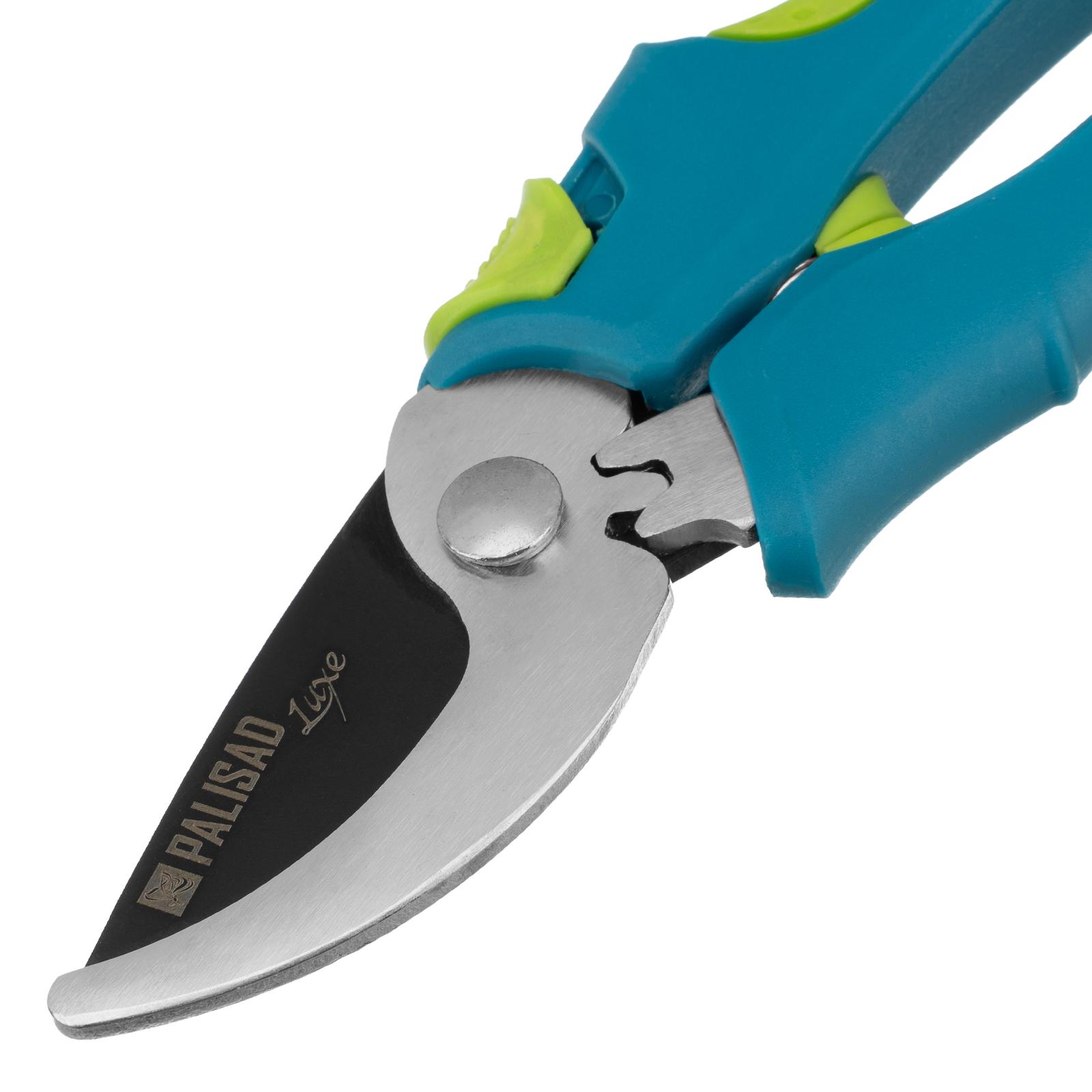 Секатор прямого реза, 215 мм, двухкомпонентные рукоятки, Luxe, Palisad
