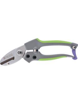 Секатор с наковальней, 170 мм, металлические обрезиненные рукоятки, Palisad