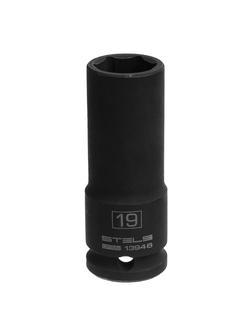 Головка ударная удлиненная шестигранная, 19 мм, 1/2, CrMo Stels