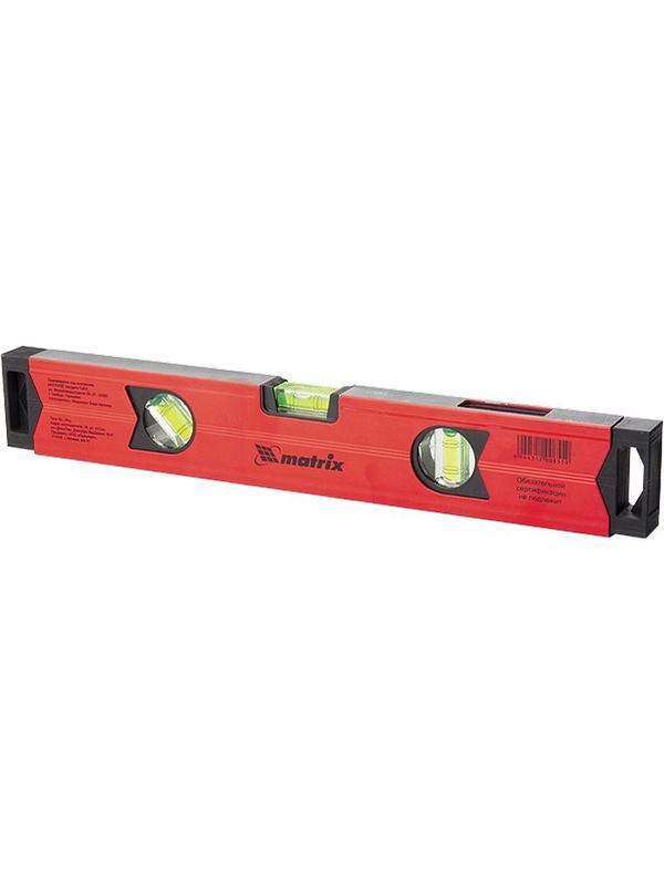 Уровень алюминиевый магнитный, 1500 мм, фрезерованный, 3 глазка (1 зеркальный), усиленный Matrix