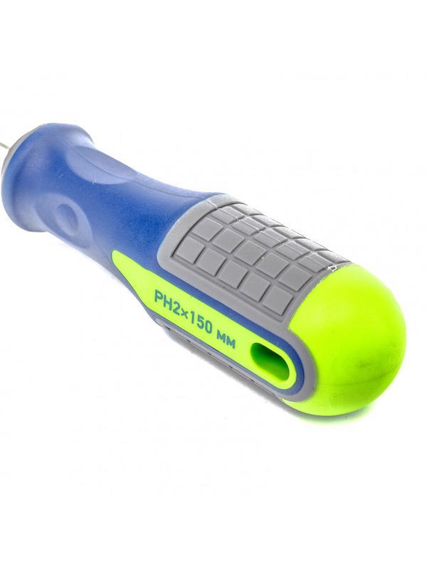 Отвертка, PH2 х 150 мм, CrV, трехкомпонентная рукоятка Сибртех