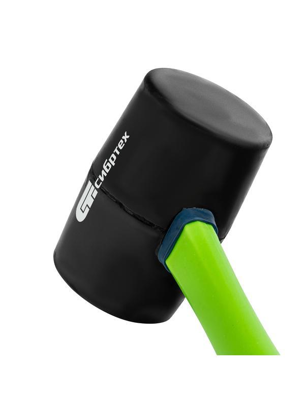 Киянка резиновая, 680 г, черная резина, фибергласовая рукоятка Сибртех