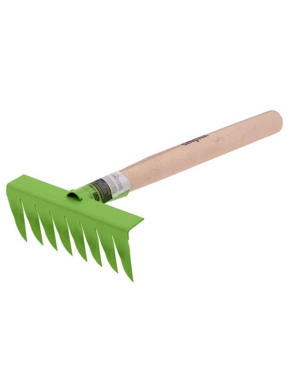 Грабли витые 8 - зубые, 160 х 390 мм, стальные, деревянная рукоятка, Агроном, Россия, Сибртех