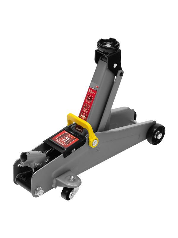 Домкрат гидравлический подкатной, 2 т, высота подъема 135-385 мм, в пластиковый кейсе Matrix