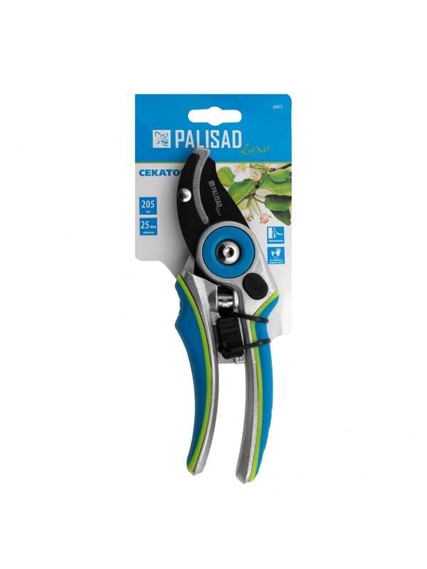 Секатор с наковальней, 205 мм, регулировка захвата, алюминиевые рукоятки, Luxe, Palisad