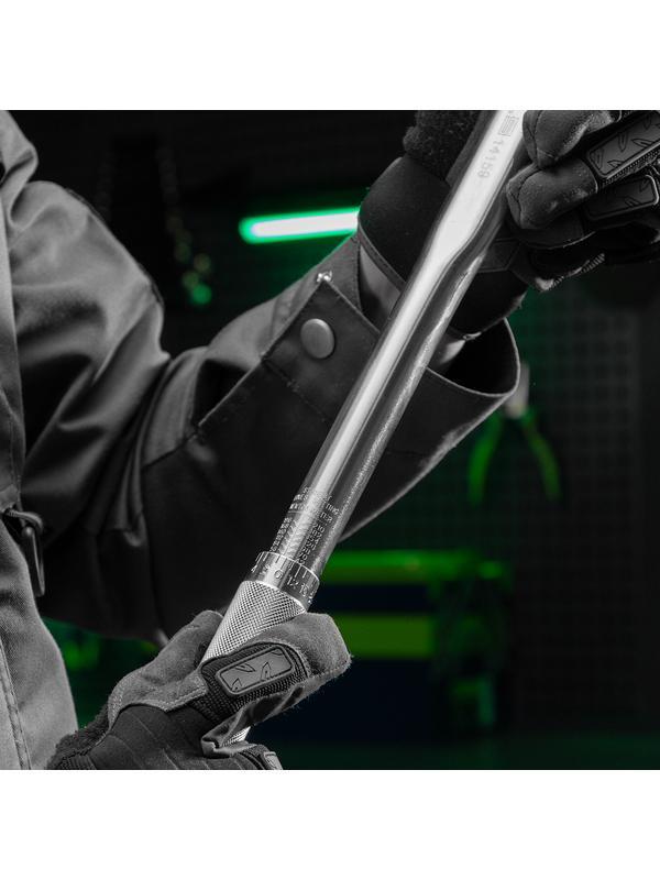 Ключ динамометрический, 28-210 Нм, 1/2, CrV, хромированный, быстрый сброс Stels