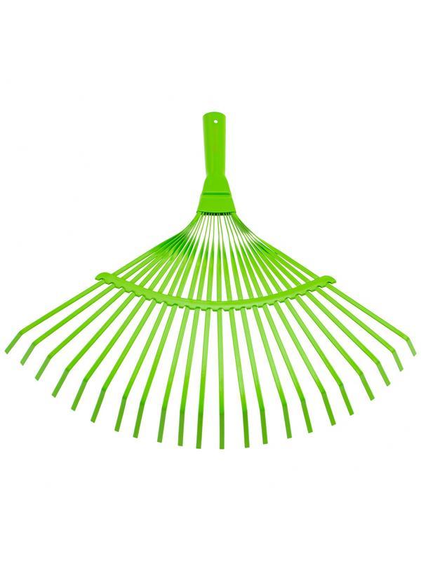 Грабли веерные стальные, 425 мм, 22 плоских зуба, эмалированные, без черенка, Palisad