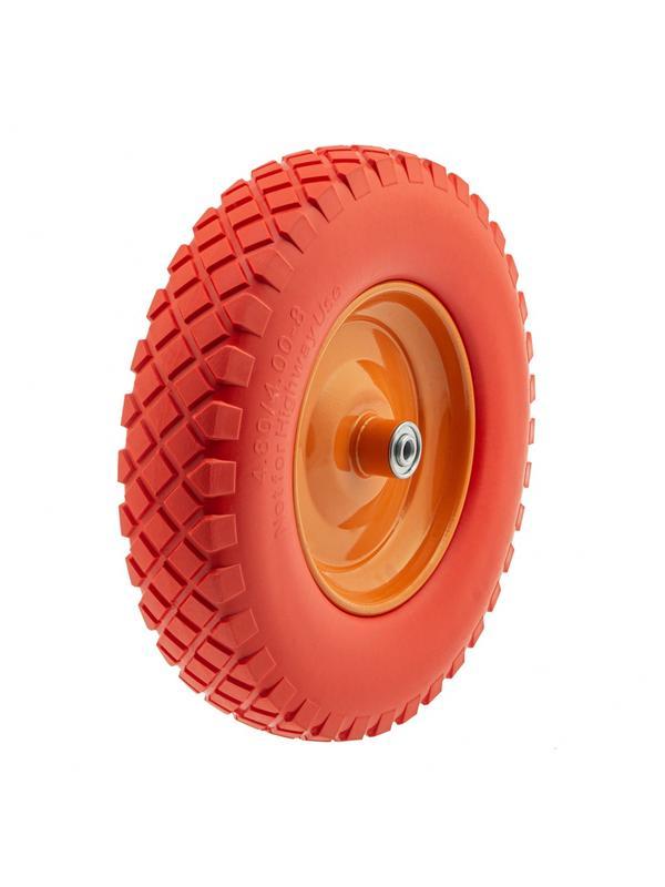 Колесо полиуретановое 4.80/4.00-8, длина оси 90 мм, подшипник 12 мм Palisad