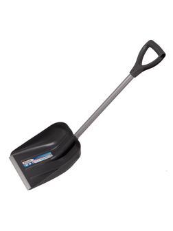 Лопата для уборки снега пластиковая, 270 х 310 х 890 мм, стальной черенок, алюминиевая планка, Palisad