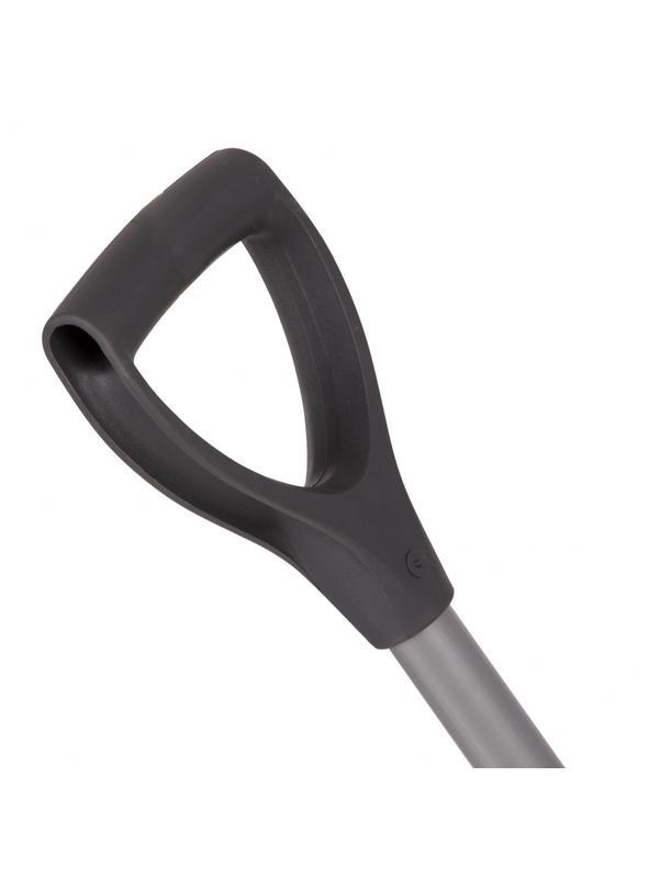 Лопата для уборки снега пластиковая, 270 х 310 х 890 мм, стальной черенок, алюминиевая планка, Palisad