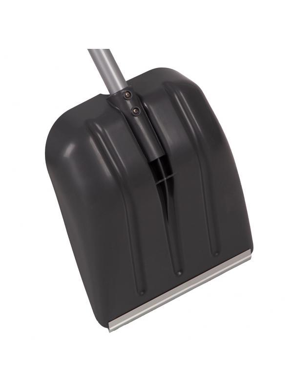 Лопата для уборки снега пластиковая, 270 х 310 х 890 мм, стальной черенок, алюминиевая планка, Palisad