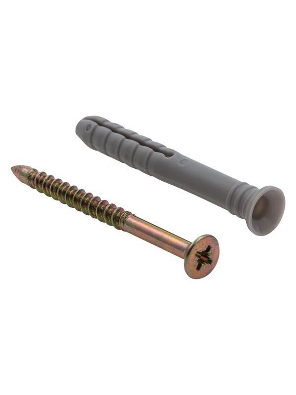 Дюбель-гвоздь полипропиленовый с потайным бортиком 8 х 60 мм, 100 шт Сибртех