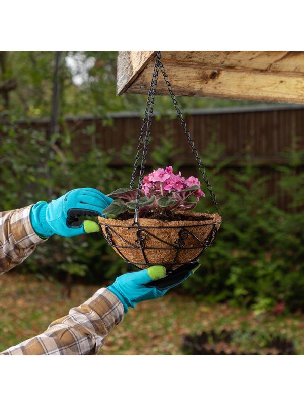 Подвесное кашпо с орнаментом, 25 см, с кокосовой корзиной Palisad