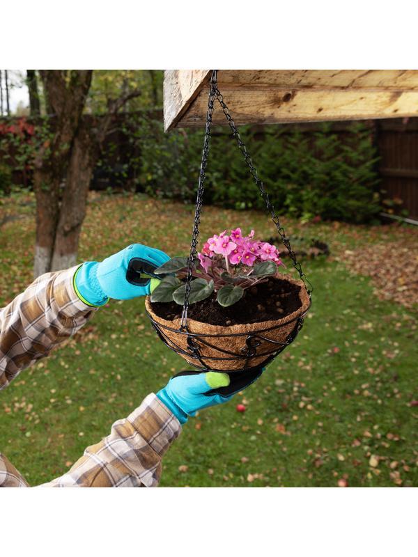 Подвесное кашпо с орнаментом, 25 см, с кокосовой корзиной Palisad