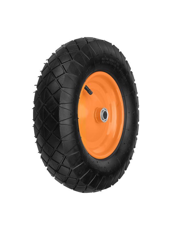 Колесо пневматическое 4.80/4.00-8 D 390 мм, внутренний подшипник D 20 мм, длина оси 80 мм Palisad