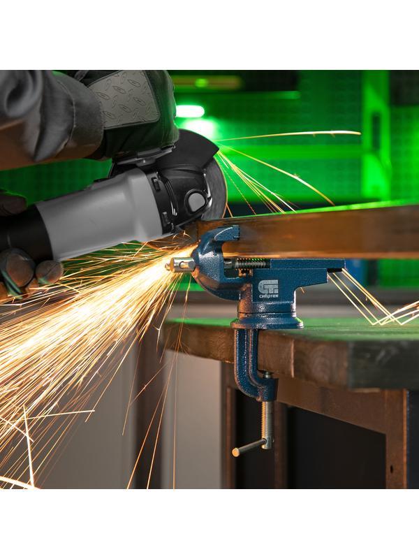 Тиски слесарные, настольные, поворотные, ширина рабочих губок 50 мм, наковальня Сибртех