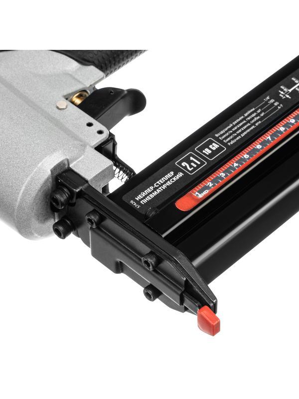 Нейлер-степлер пневматический 2 в 1, гвозди 18GA длина 10-50 мм, скобы 18GA длина 13-40 мм Matrix