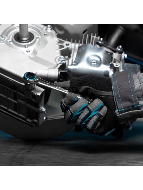 Набор ключей накидных с трещоткой, 8-19 мм, 2 шт, многоразмерные, реверсивные, CrV Gross