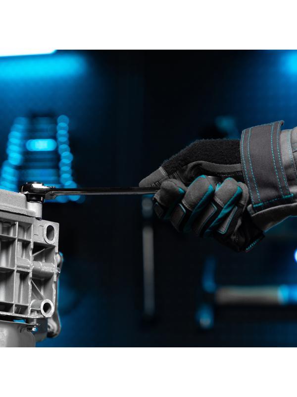 Набор ключей накидных с трещоткой, 8-19 мм, 2 шт, многоразмерные, реверсивные, CrV Gross