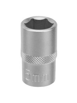 Головка торцевая, 15 мм, шестигранная, CrV, под квадрат 1/2 Stels