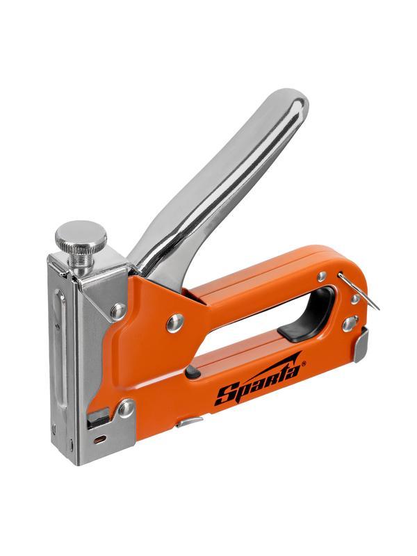 Набор: степлер мебельный регулируемый, скобы 500 шт, рулетка 2 м, тип скобы 53, 4-14 мм Sparta